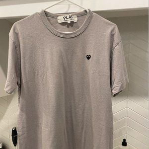Gray Comme de Garcon Limited Black Logo T-shirt